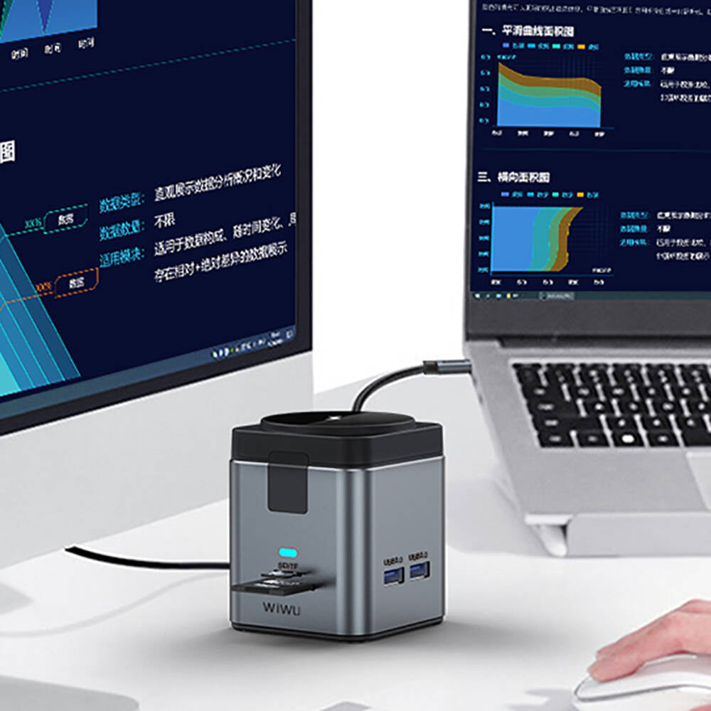 9in1 Magsafe PD Şarj Standı 100W Hub USB 3.0 SD/TF HDMI RJ45