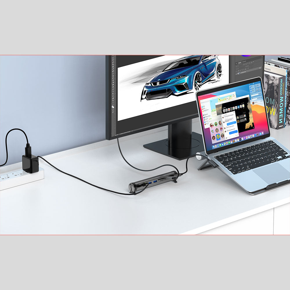 A821CH 8in1 Hub Bağlantı İstasyonlu Notebook Standı