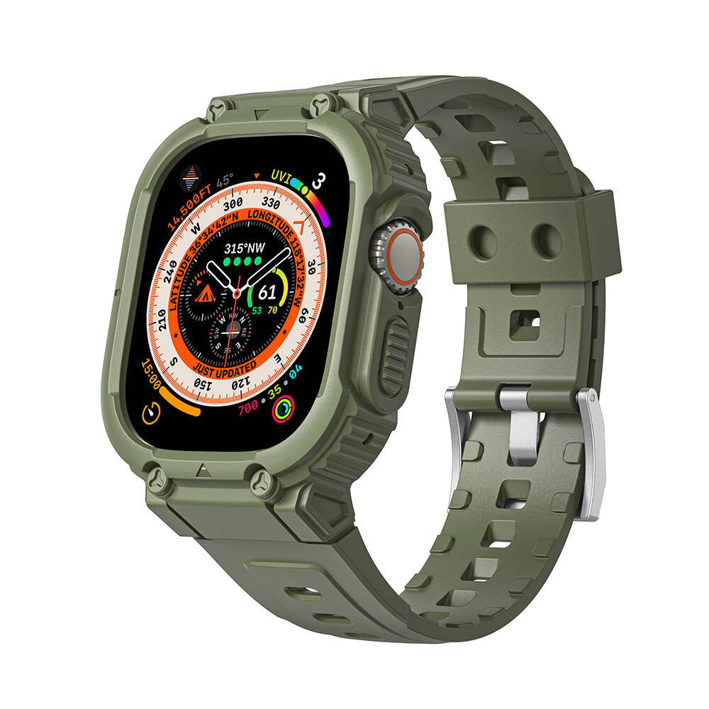 Armor Serisi 2‑in‑1 Apple Watch Ultra Koruyucu Silikon Kordon