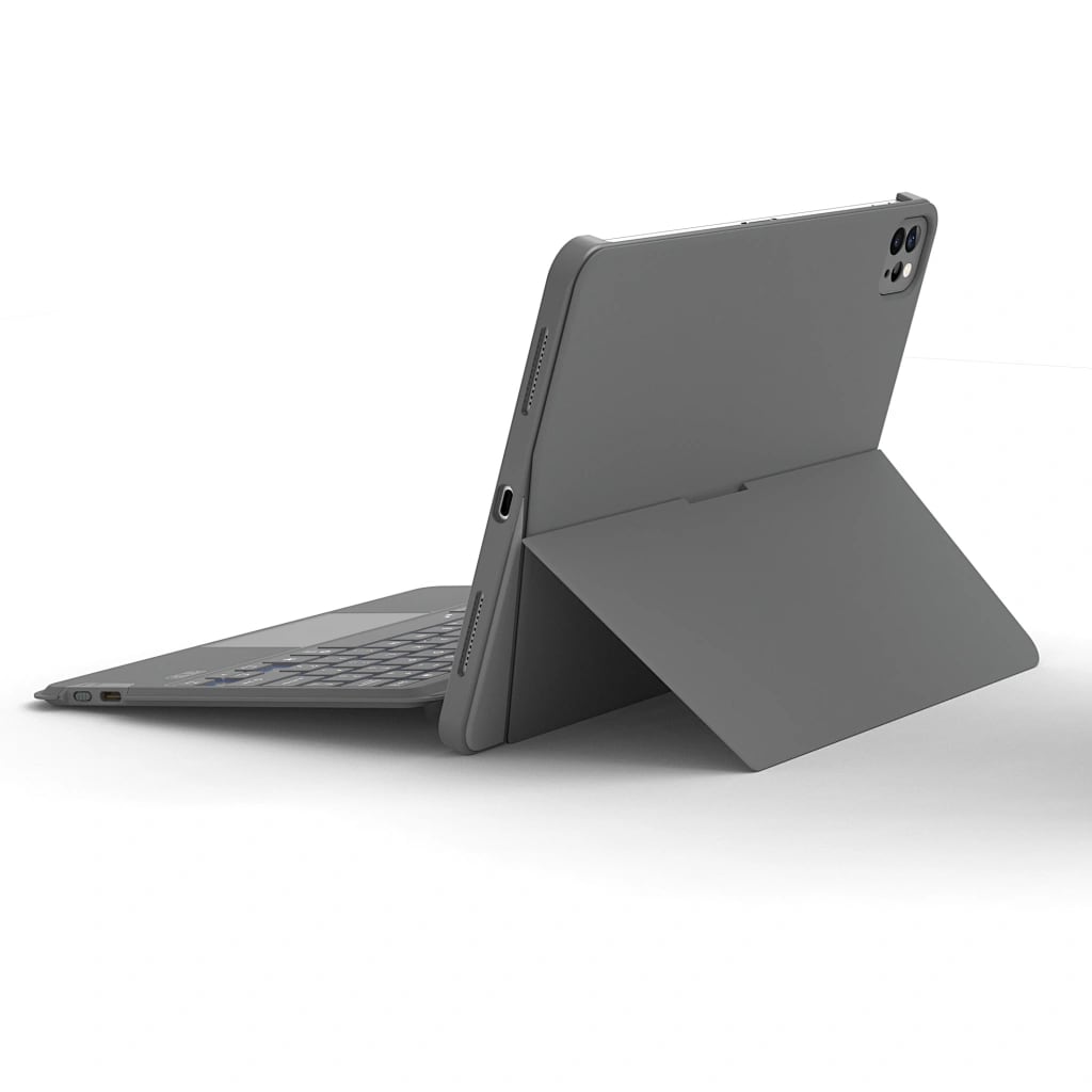 Combo LED Işıklı Magnetik Standlı Klavyeli iPad Kılıfı