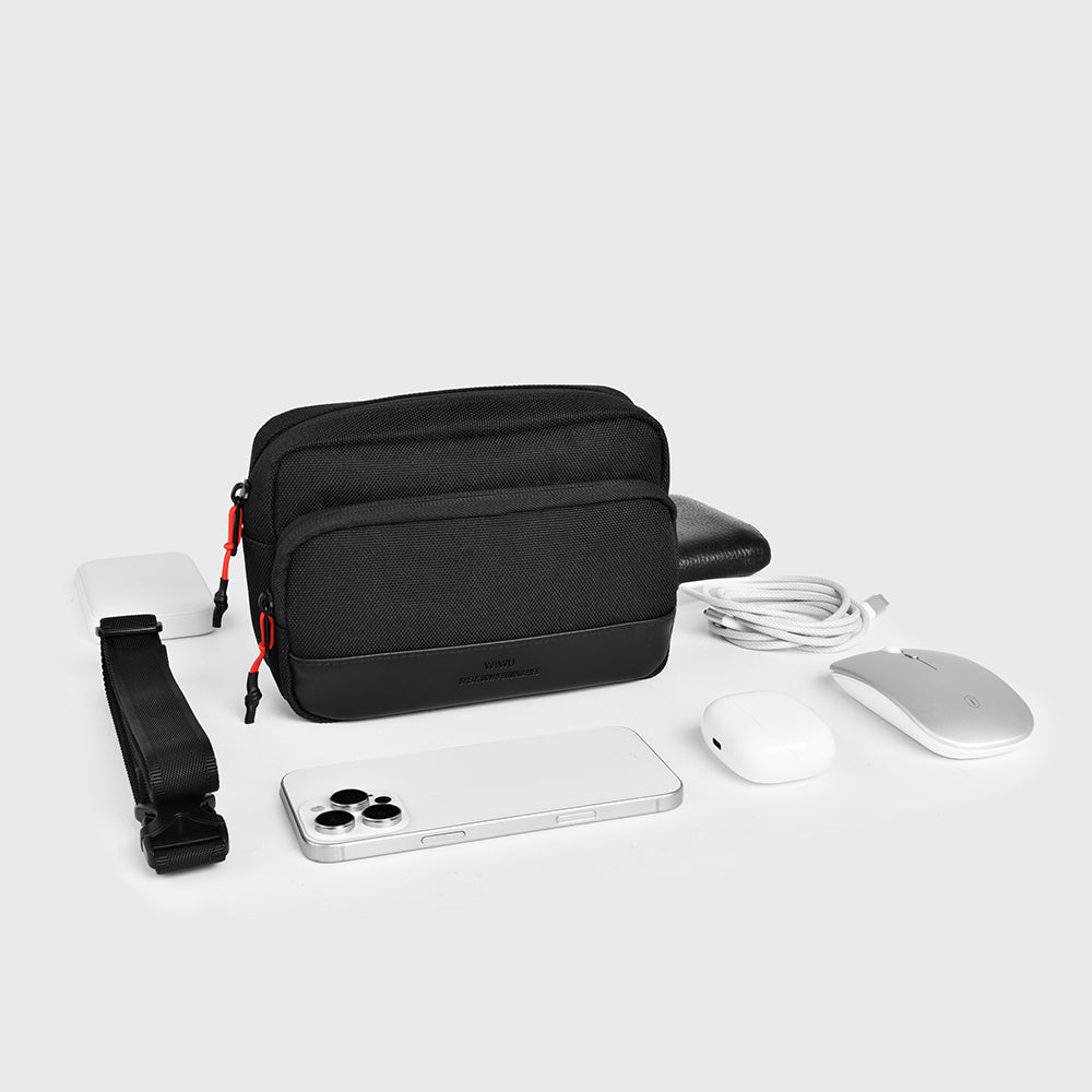 Essen Serisi Suya Dayanıklı 1200D Polyester Çapraz Vücut Çantası
