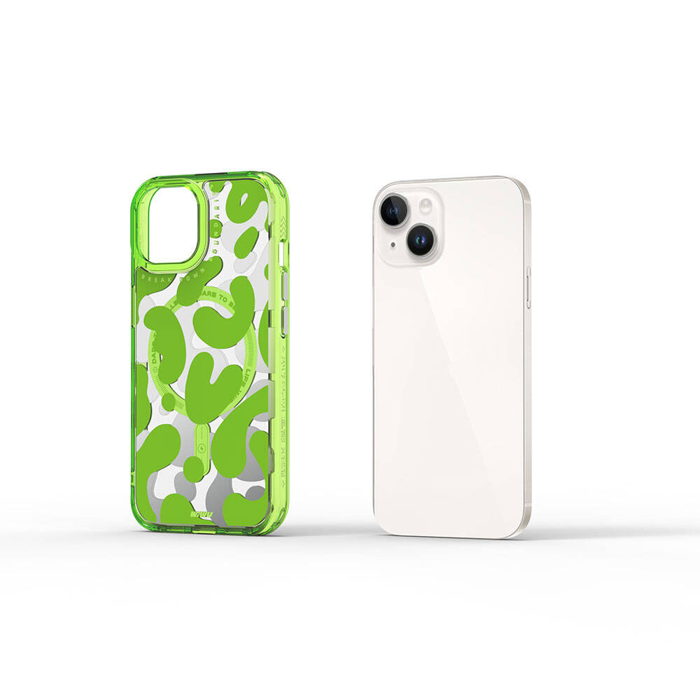 Fluorescent G Serisi Magsafe uyumlu Boya Desenli iPhone 15 Kılıf