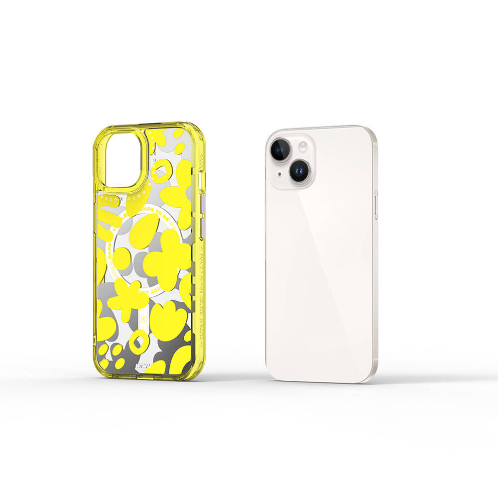 Fluorescent G Serisi Magsafe uyumlu Boya Desenli iPhone 15 Kılıf