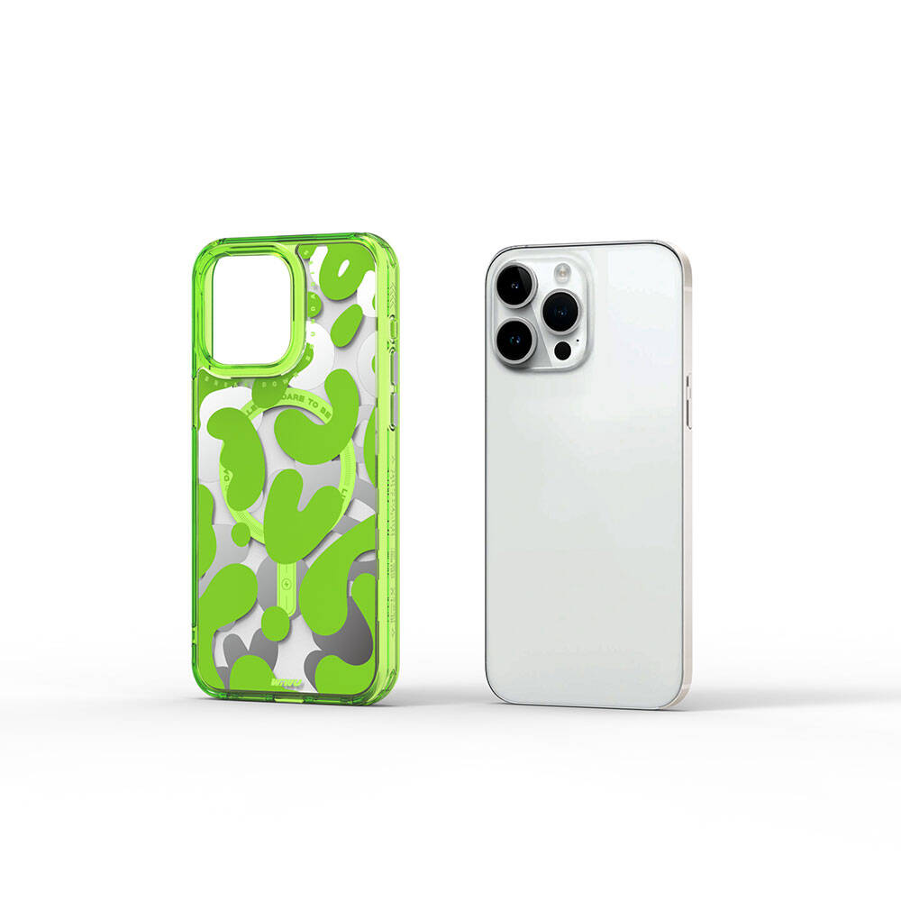 Fluorescent G Serisi Magsafe uyumlu Boya Desenli iPhone 15 Pro Kılıf
