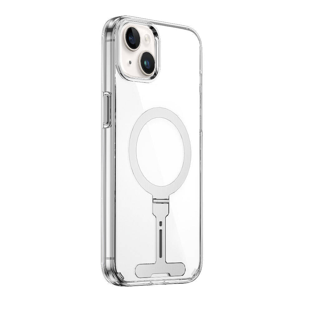 FYY-014 Magsafe Uyumlu Standlı Şeffaf iPhone 15 Kılıf