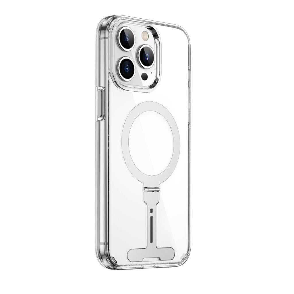 FYY-014 Magsafe Uyumlu Standlı Şeffaf iPhone 15 Pro Kılıf