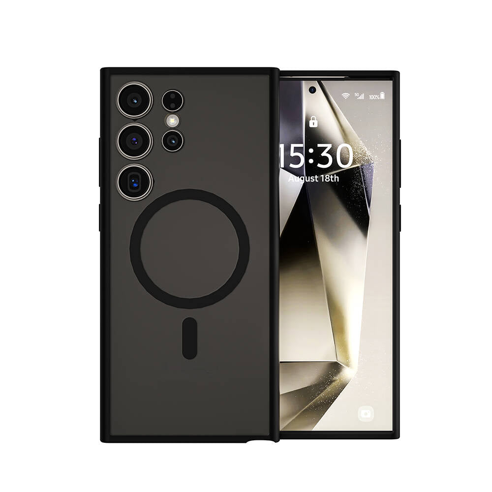 Galaxy S24 Ultra Kılıf FGG-024 M-safe Şarj Özellikli Lekelere Dayanıklı Kapak
