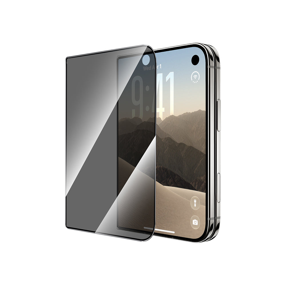 GT-034 Glass Ultra 3D 26° Hayalet iPhone Duo Ekran Koruyucu Uygulama Aparatlı