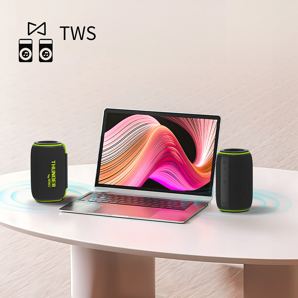 H5 Su Geçirmez RGB Işıklı TWS Bluetooth 15W Hoparlör