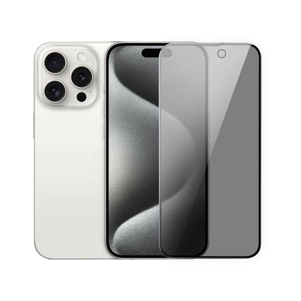 iPrivacy HD Anti-Peep iPhone 15 Pro Max Ekran Koruyucu