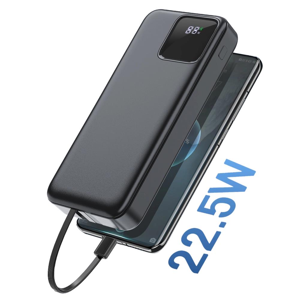 JC-22 Type-C Lightning Kablolu Powerbank 22.5W 20000mAh