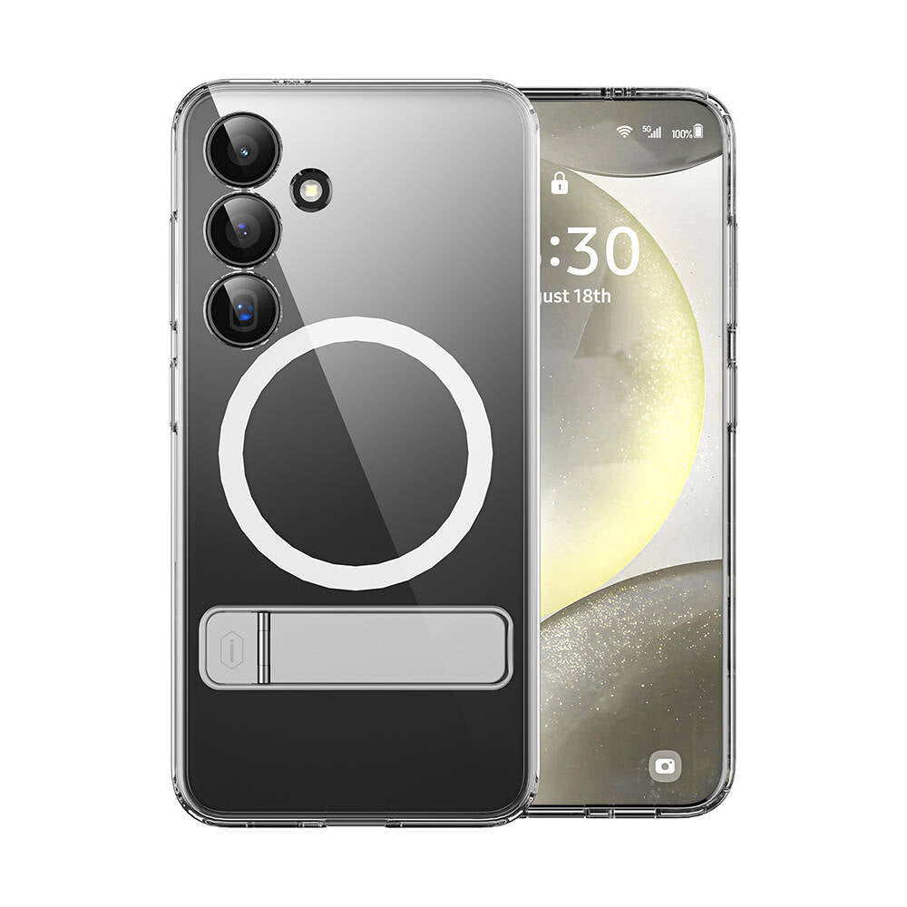 KCC-025 Aurora Galaxy S24 Plus Magsafe Uyumlu Kamera Korumalı Standlı Kılıf