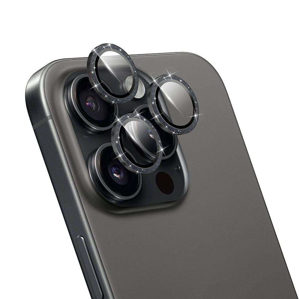 LG-006 Diamond Kolay Uygulamalı iPhone 16 Pro Max Kamera Lens Koruyucu