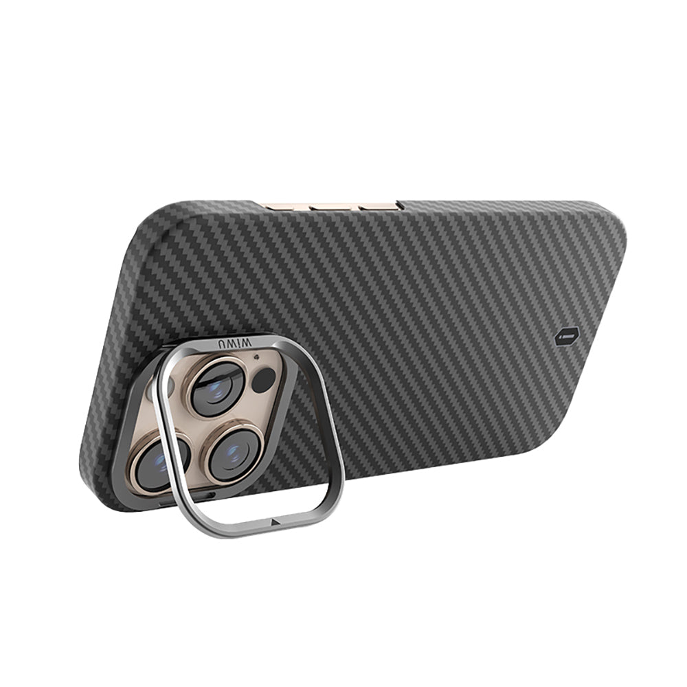 Magsafe Uyumlu Kamera Standlı Aramid Kevlar iPhone 16 Pro Max Kılıf