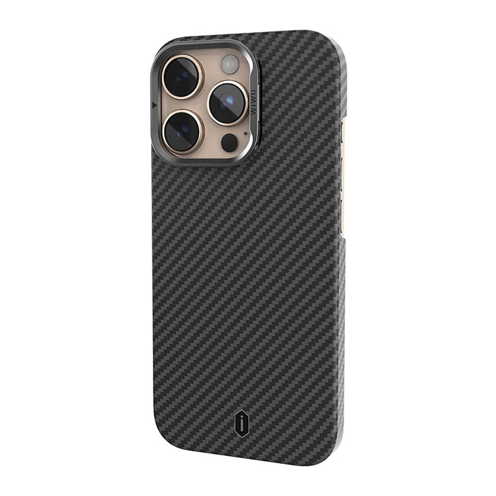 Magsafe Uyumlu Kamera Standlı Aramid Kevlar iPhone 16 Pro Max Kılıf