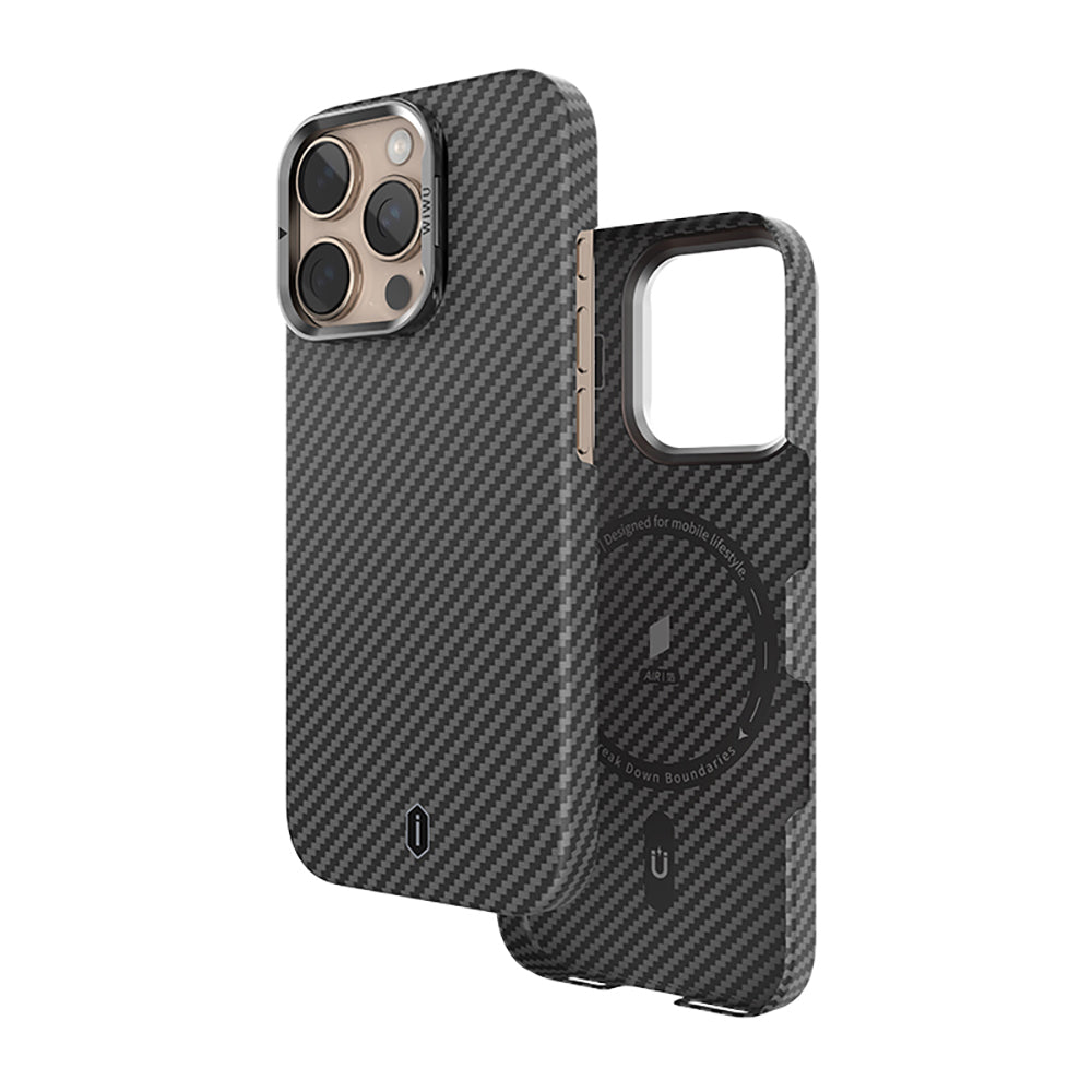 Magsafe Uyumlu Kamera Standlı Aramid Kevlar iPhone 16 Pro Max Kılıf