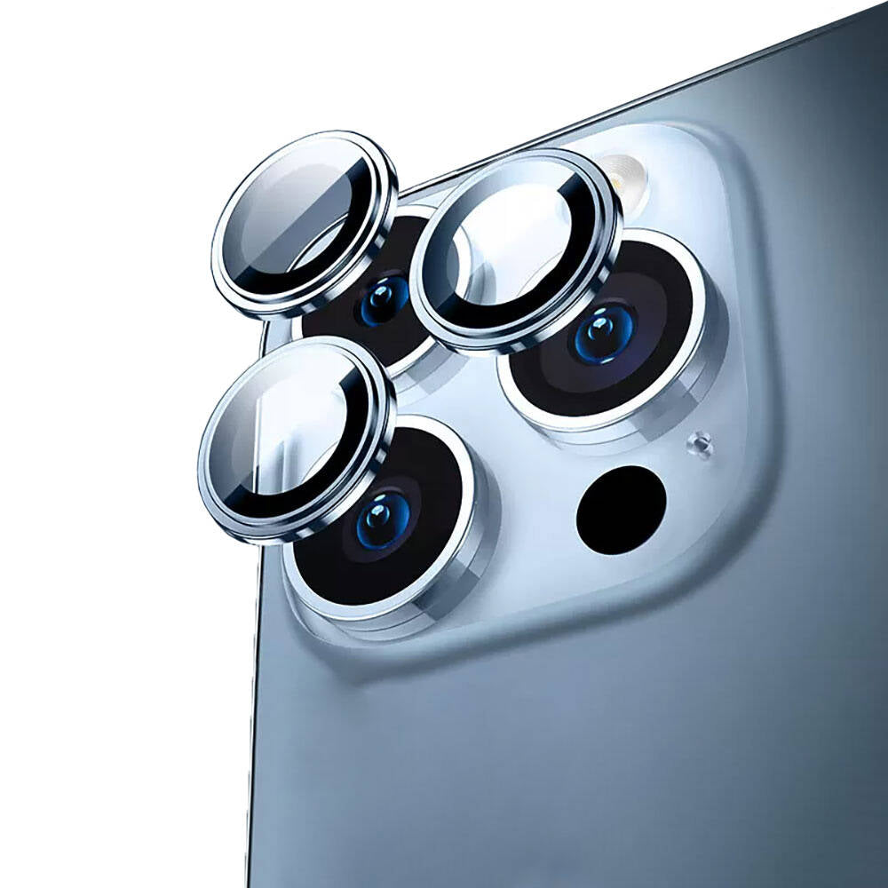 Metal Çerçeveli iPhone 15 Pro Max Kamera Lens Koruyucu