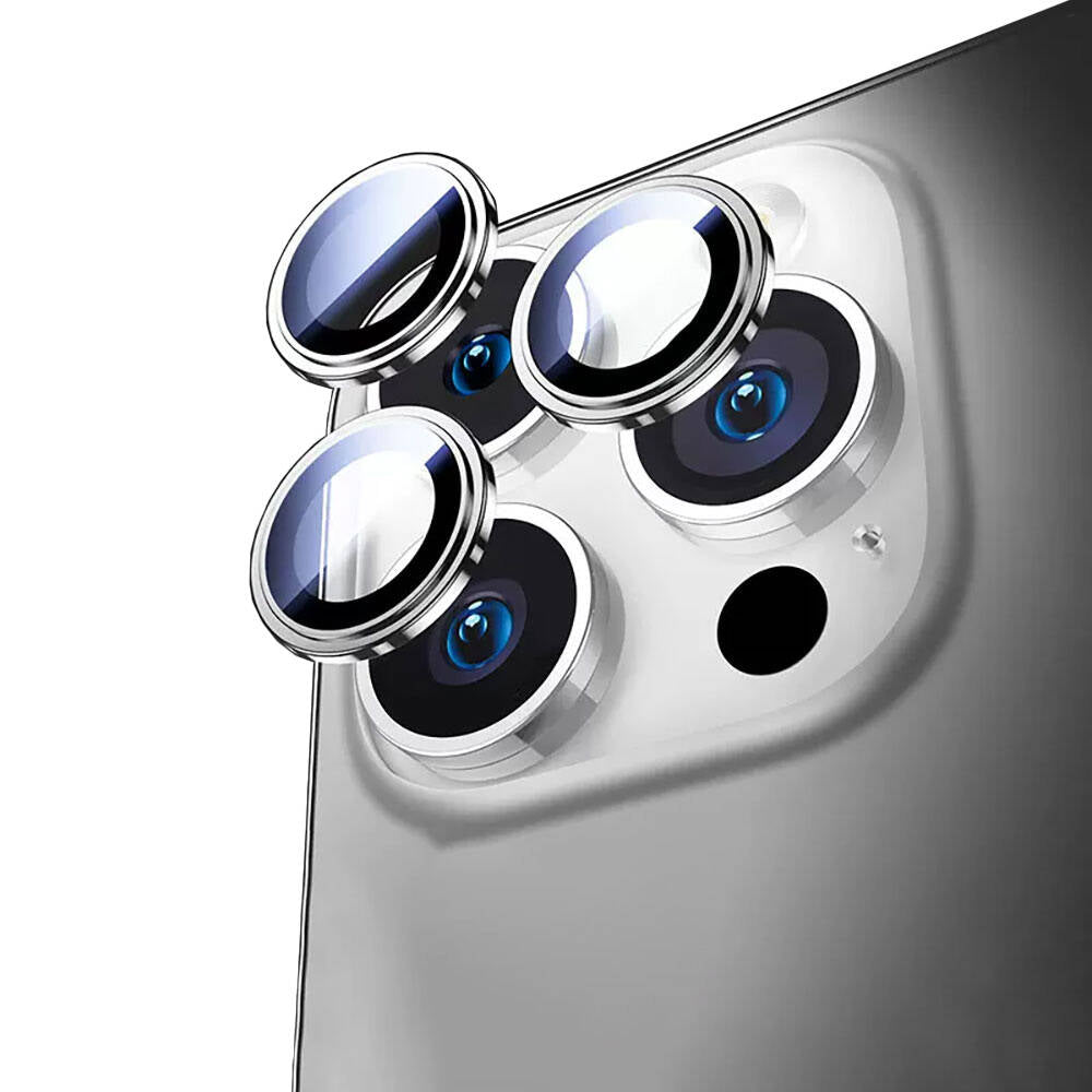 Metal Çerçeveli iPhone 15 Pro Max Kamera Lens Koruyucu