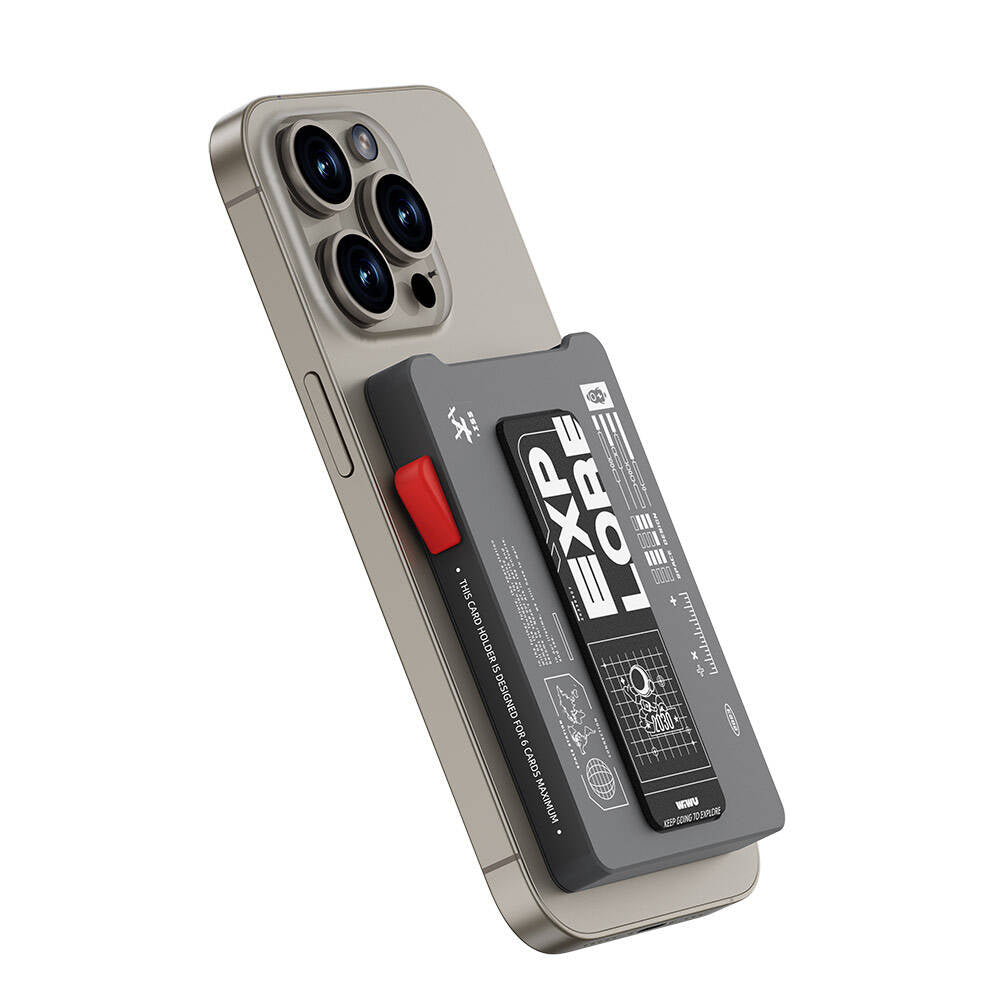 MW-002 Pop-Up Buton 6 Hazneli Magsafe Standlı Kartlık