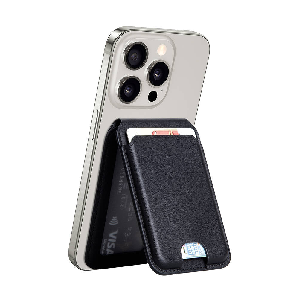 MW-003 Magsafe Uyumlu Standlı Deri Kartlık