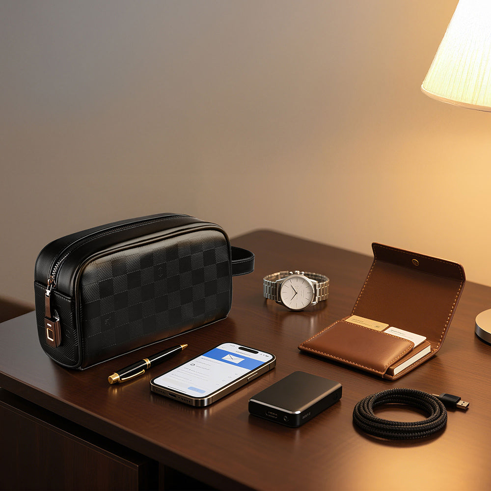 Phantom Serisi Parmak İzi Kilitli Çok Fonksiyonlu Aksesuar Çantası