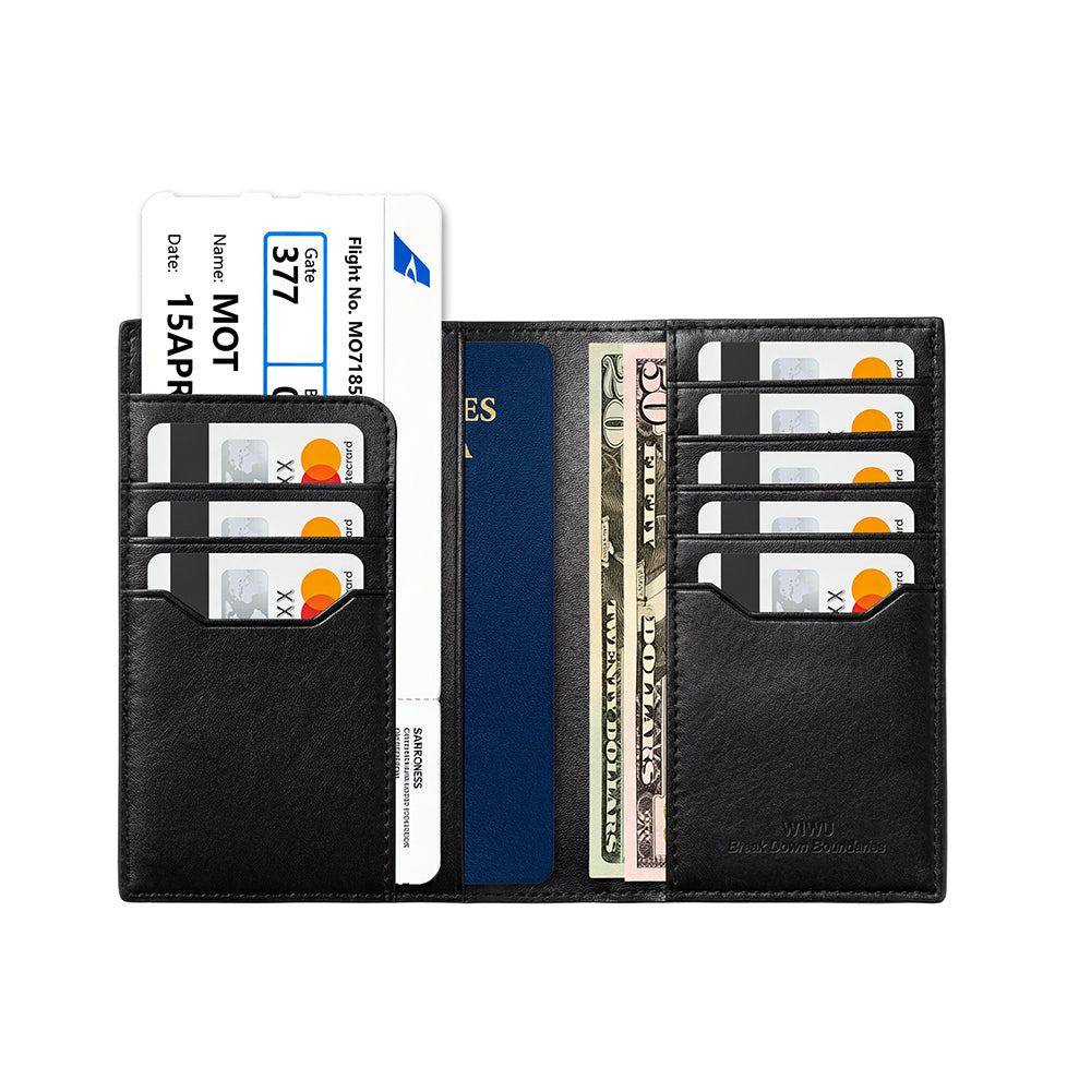 Royal Passport Wallet iOS ve Android Uyumlu RFID Akıllı Takip Özellikli PU Deri Cüzdan
