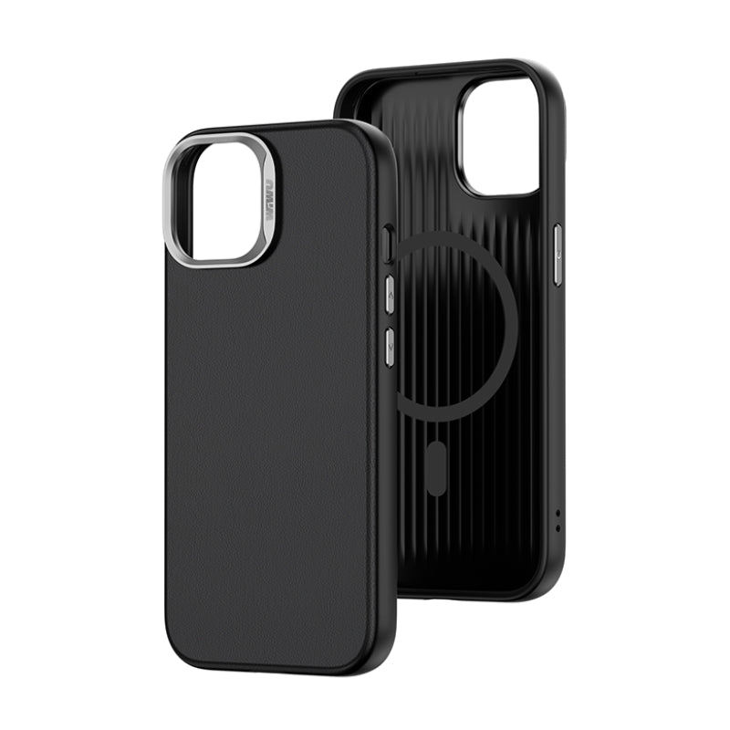 SP-019 iPhone 15 Plus Magsafe Uyumlu Vegan Deri Kılıf