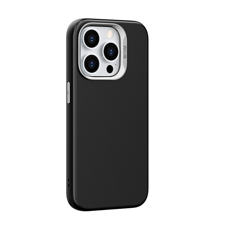 SP-019 iPhone 15 Pro Magsafe Uyumlu Vegan Deri Kılıf