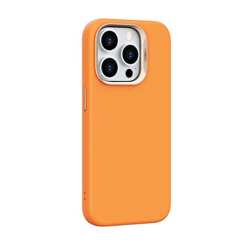 SP-019 iPhone 15 Pro Magsafe Uyumlu Vegan Deri Kılıf