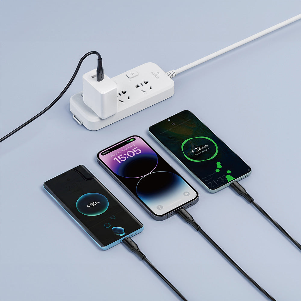 Starlink Wi-C046E 3in1 USB-A to Lightning – Type-C – Micro 60W Şarj ve Data Kablosu 1.2M
