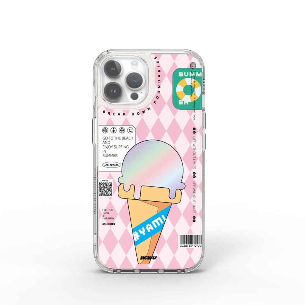 Summer Serisi Çift Katman Desenli iPhone 15 Pro Max Kılıf