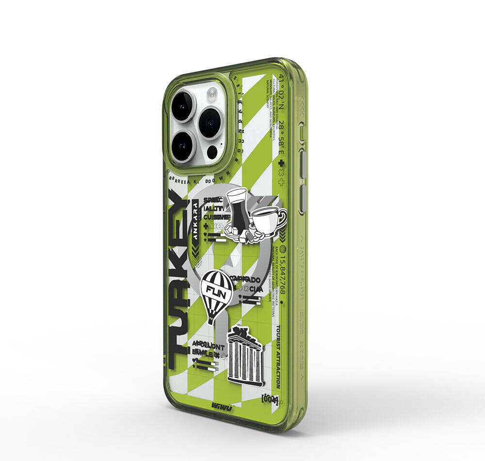 Turkey A Serisi Magsafe uyumlu Desenli iPhone 15 Pro Max Kılıf