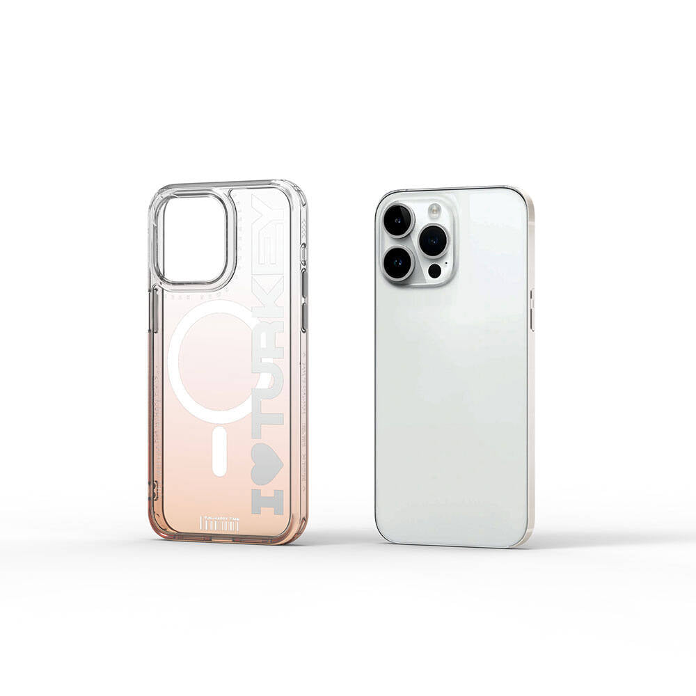 Turkey C Serisi Magsafe uyumlu Şeffaf Renk Geçişli iPhone 15 Pro Max Kılıf