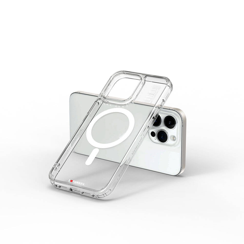 Turkey D Serisi Magsafe uyumlu Şeffaf iPhone 15 Pro Max Kılıf