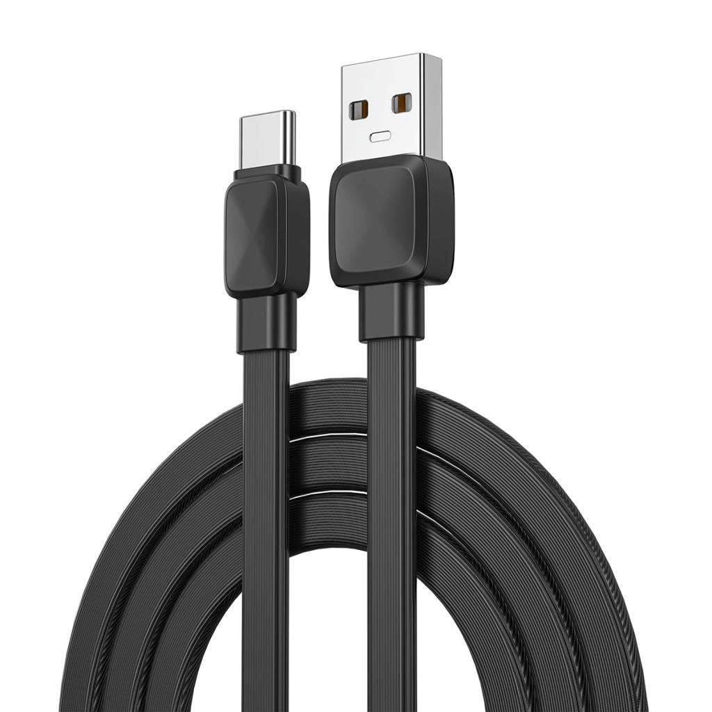 Wi-C003 Yassı Tasarım Type-C USB Şarj Kablosu 1M