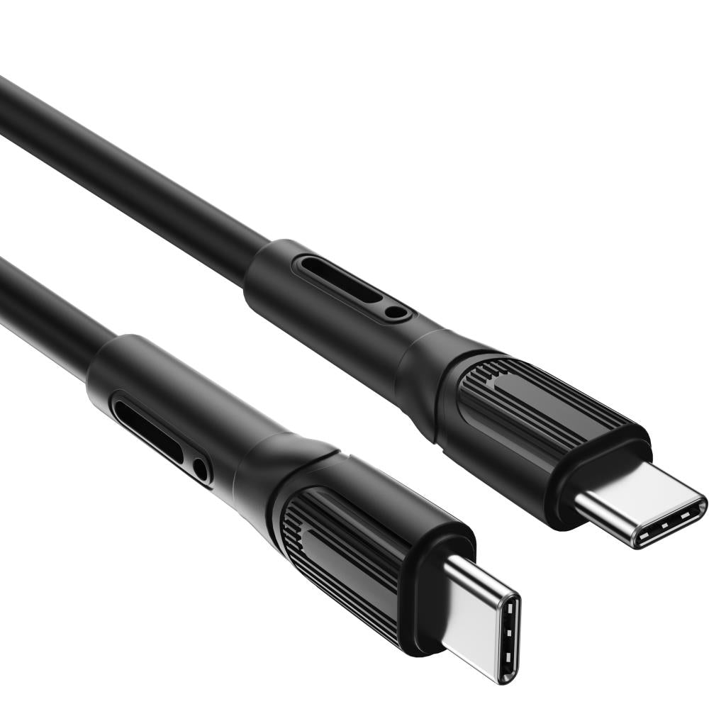 Wi-C005 100W Type-C to Type-C Kablo Ucu Korumalı PD Şarj Kablosu 1M
