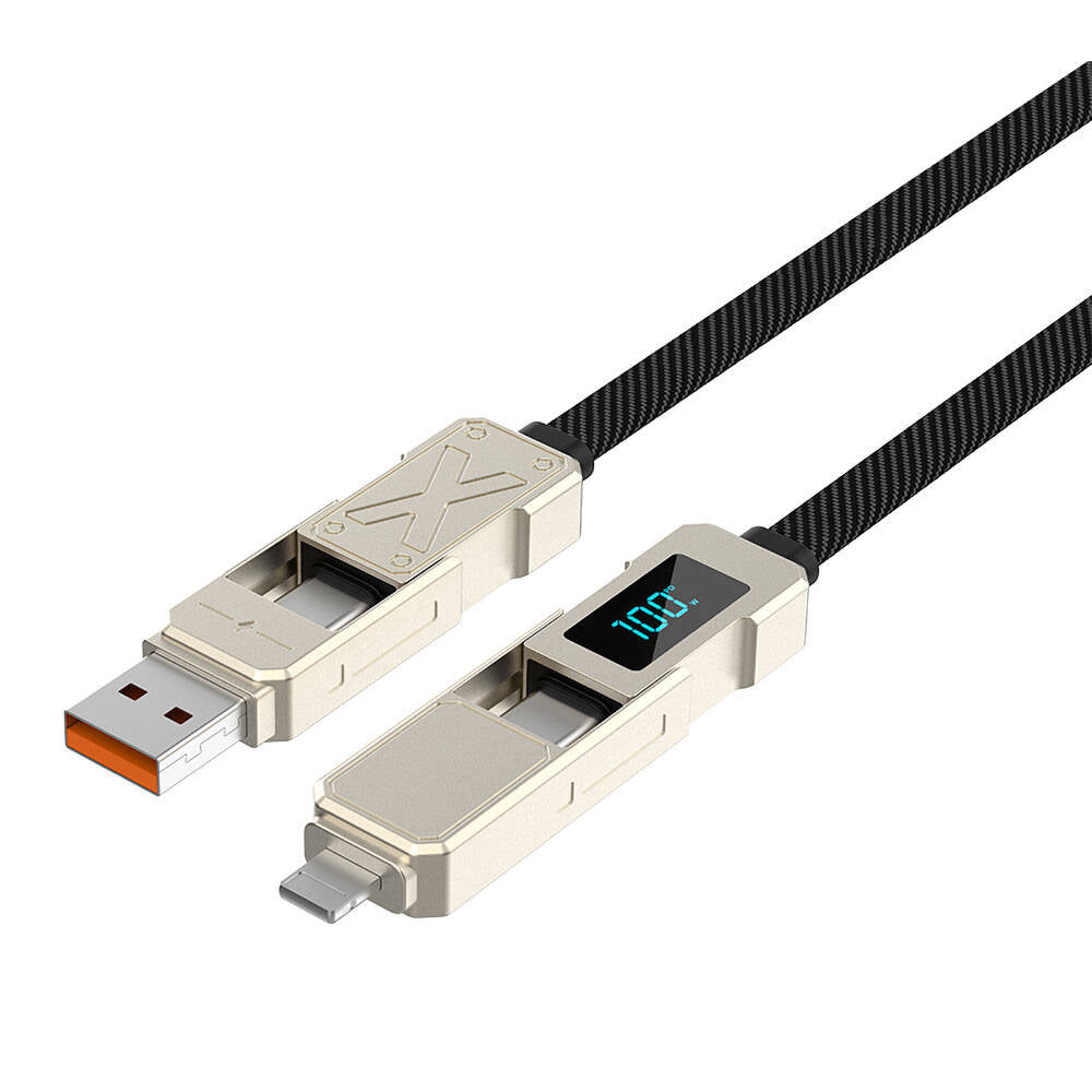 Wi-C039 Titan Serisi 4in1 LED Göstergeli Şarj Kablosu 15cm