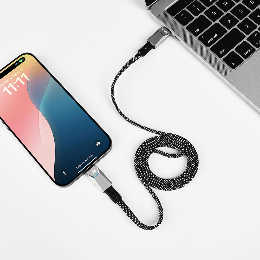 Wi-C078 Cyberlink 100W Type-C to Type-C PD Hızlı Şarj ve Data Kablosu 1M