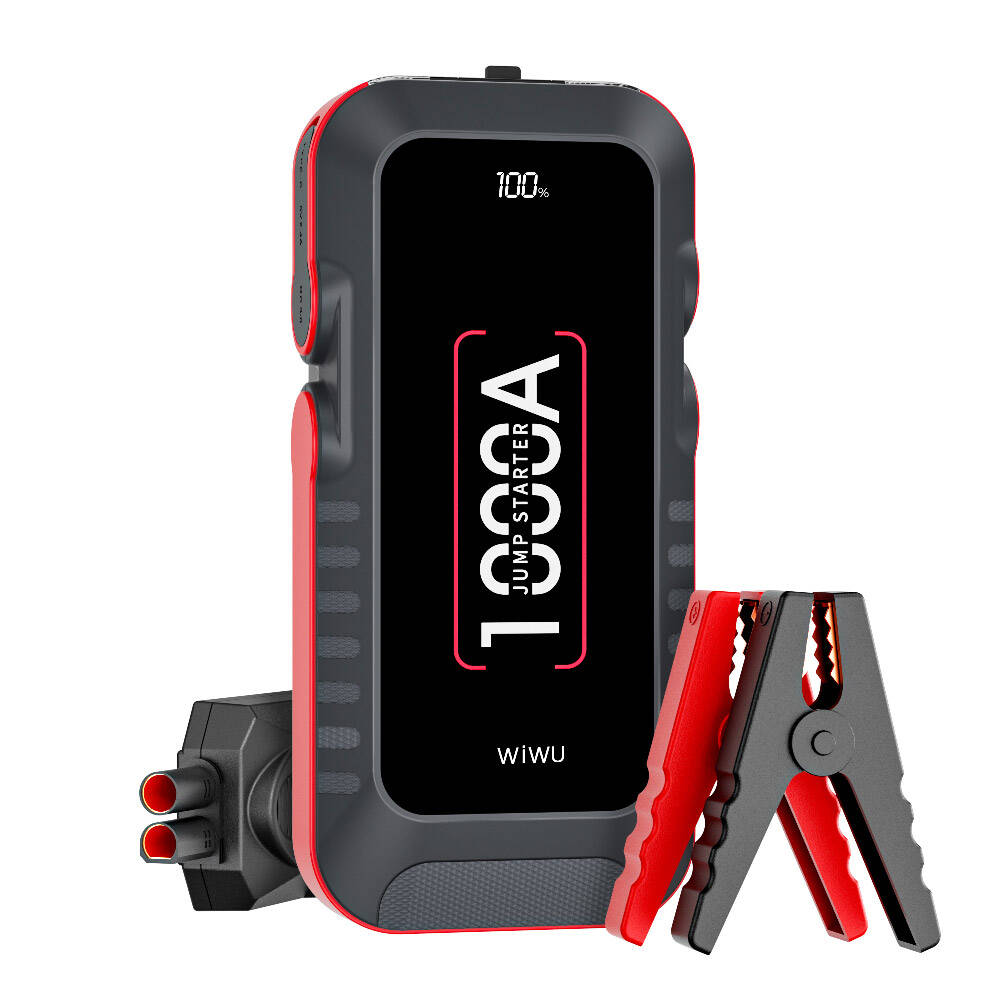 Wi-JS001 LED Işıklı Araç Akü Takviye Güç Kaynağı Powerbank 12V 37W 10000mAh