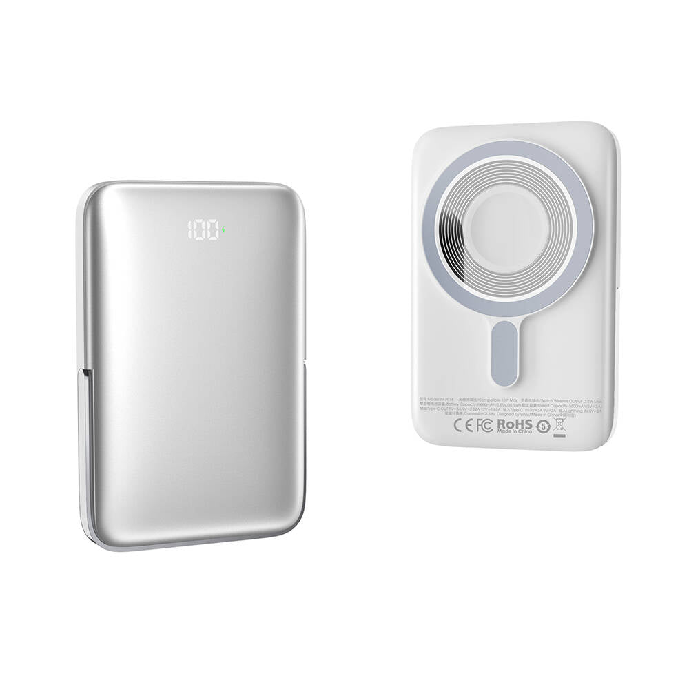 Wi‑P018 Elite Led Ekranlı Magsafe Powerbank Wireless 15 W 10000 mAh