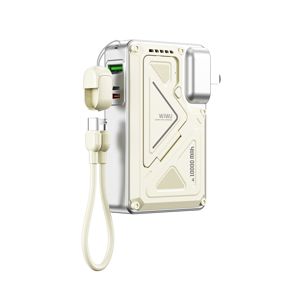 Wi-P057 Knight Serisi Wireless Type-C ve Lightning Kablolu PD Powerbank 35W 10000mAh