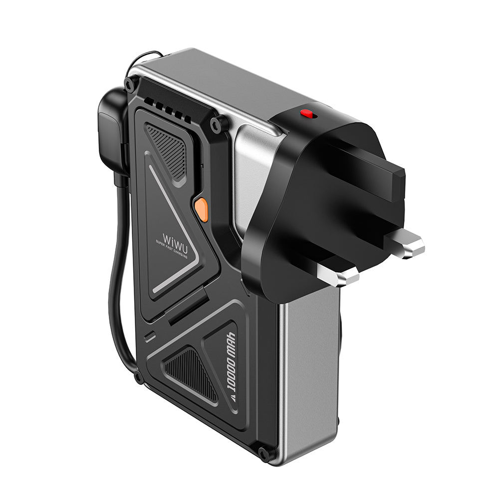 Wi-P057 Knight Serisi Wireless Type-C ve Lightning Kablolu PD Powerbank 35W 10000mAh