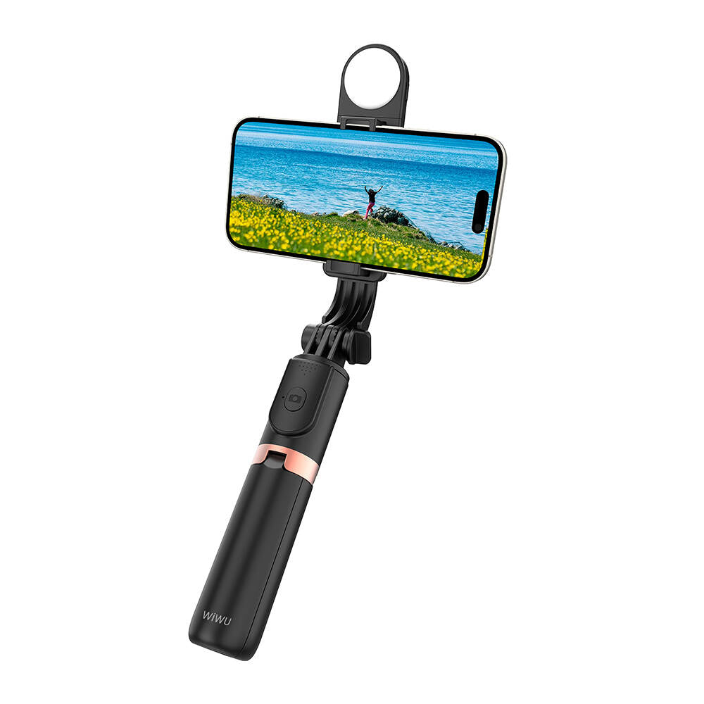 Wi-SE011 Dolgu Işıklı Teleskopik Tripod ve Mini Selfie Çubuğu
