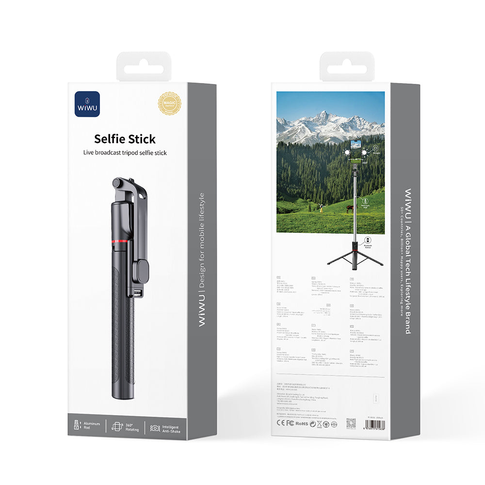 Wi-SE015 Dolgu Işıklı Teleskopik Tripod ve Selfie Çubuğu