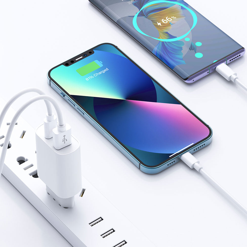 Wi-U002 20W Type-C PD ve USB-A QC Hızlı Şarj Adaptörü