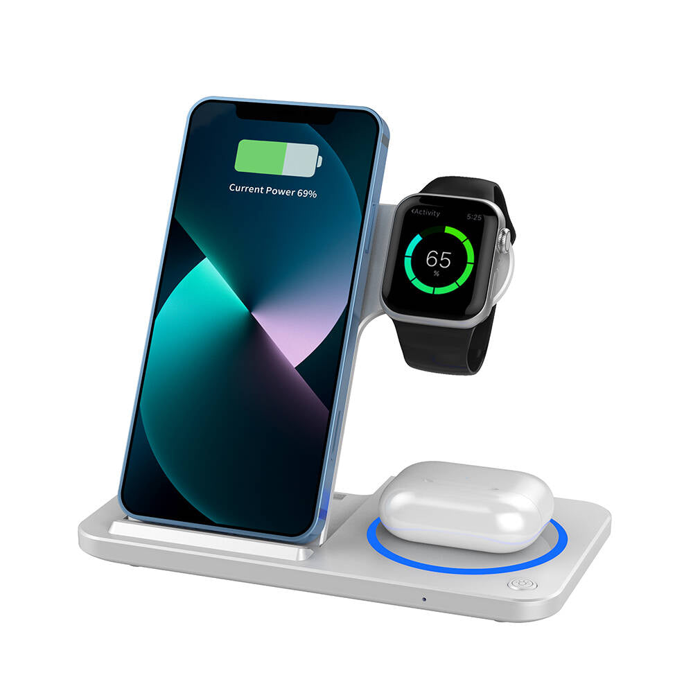 Wi-W020 3in1 Katlanabilir Magnetik Hızlı Şarj Standı