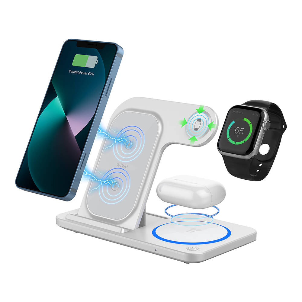 Wi-W020 3in1 Katlanabilir Magnetik Hızlı Şarj Standı