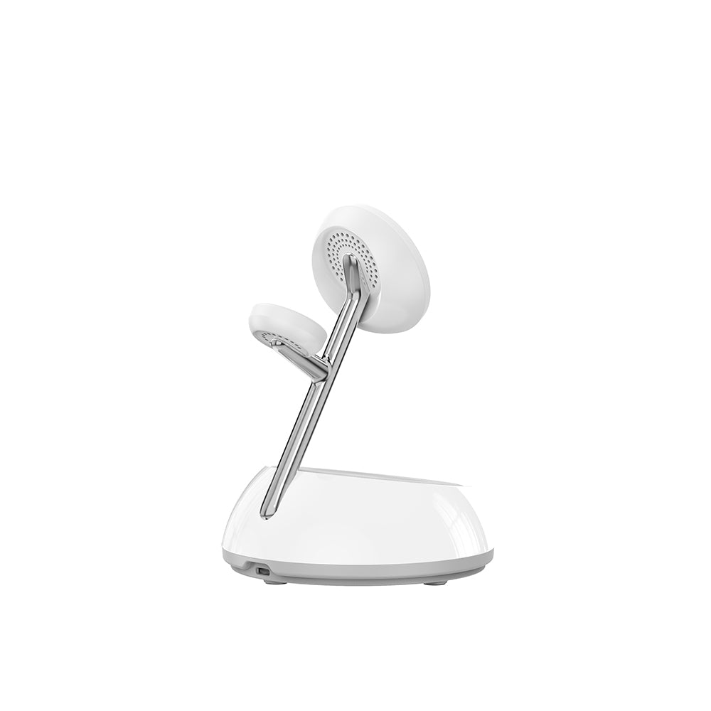 Wi-W036 Qi2 3in1 Magsafe Uyumlu Ambiyans Işıklı Kablosuz Şarj Standı 15W