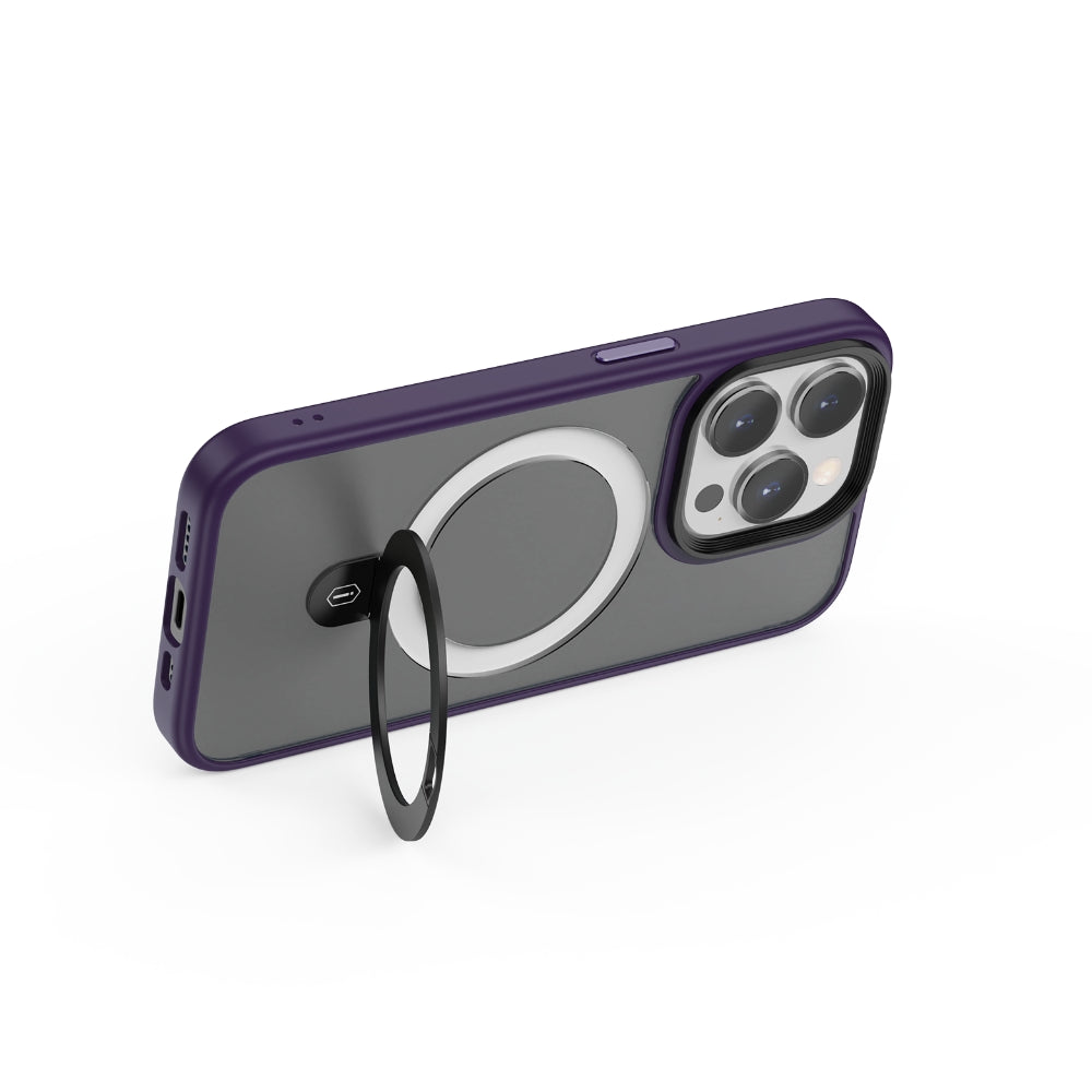 ZMM-010 Magsafe Uyumlu Mat Standlı iPhone 15 Pro Kılıf
