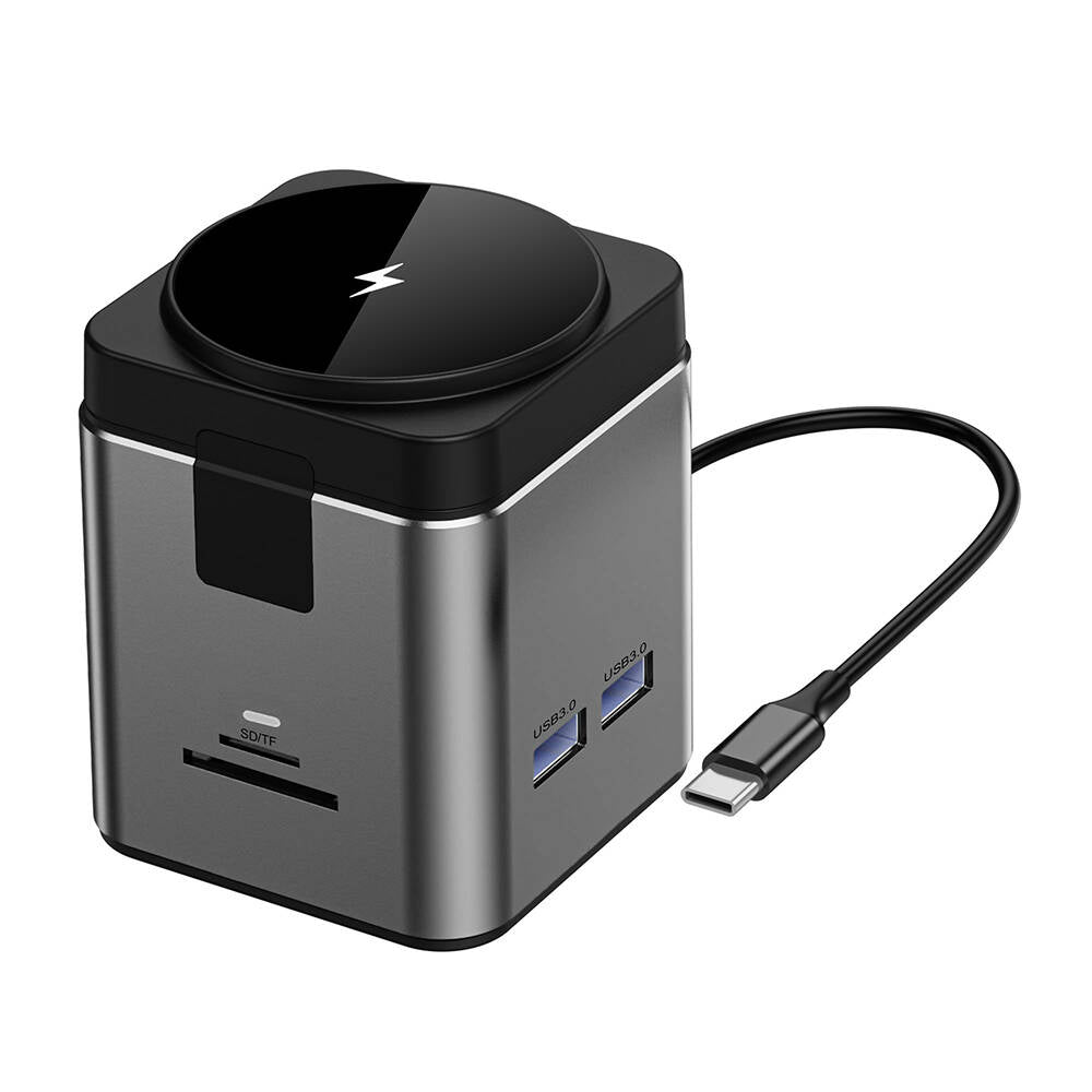 9in1 Magsafe PD Şarj Standı 100W Hub USB 3.0 SD/TF HDMI RJ45